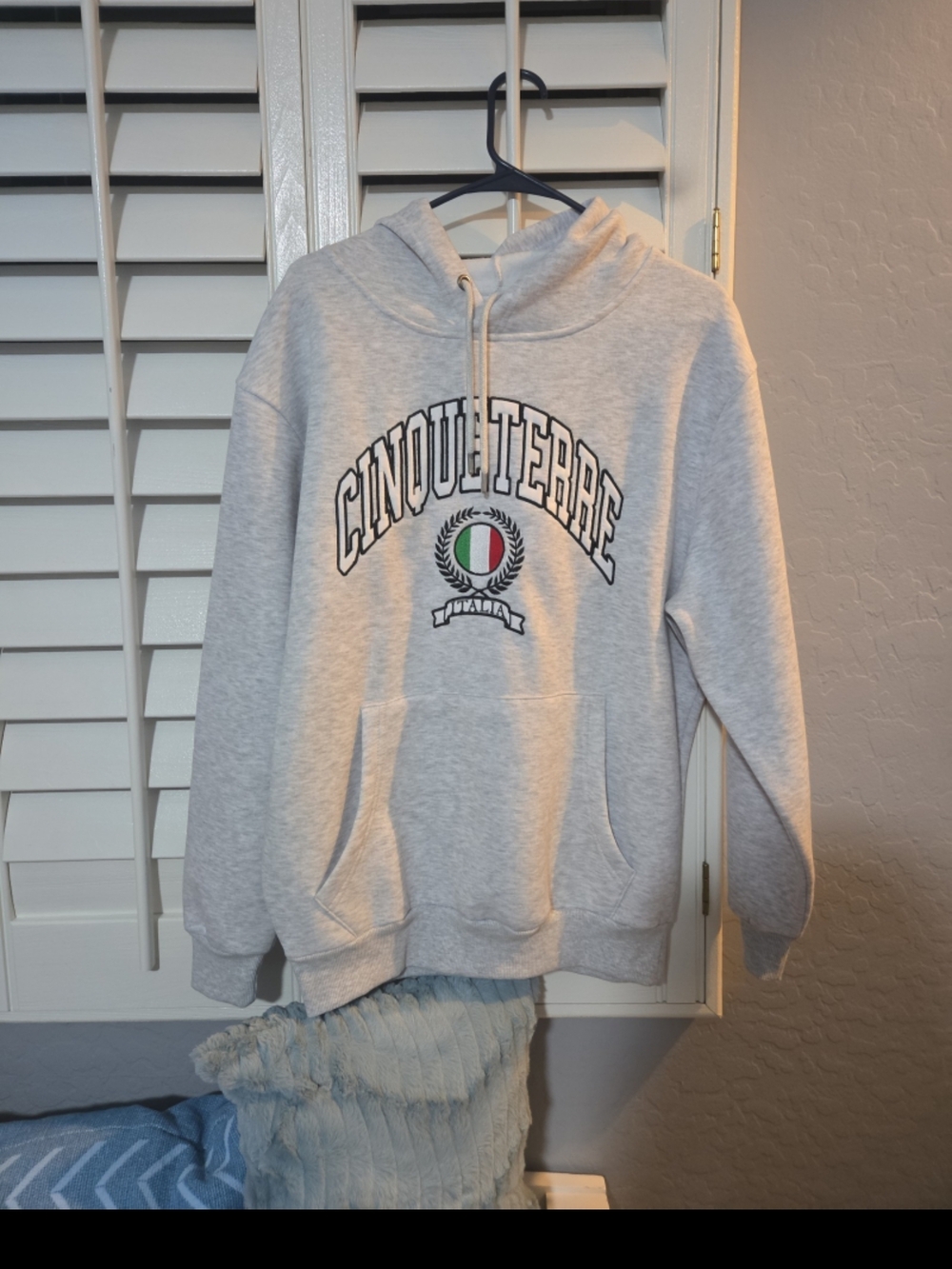 Grey Italian Hooded Sweatshirt - Casual Pullover